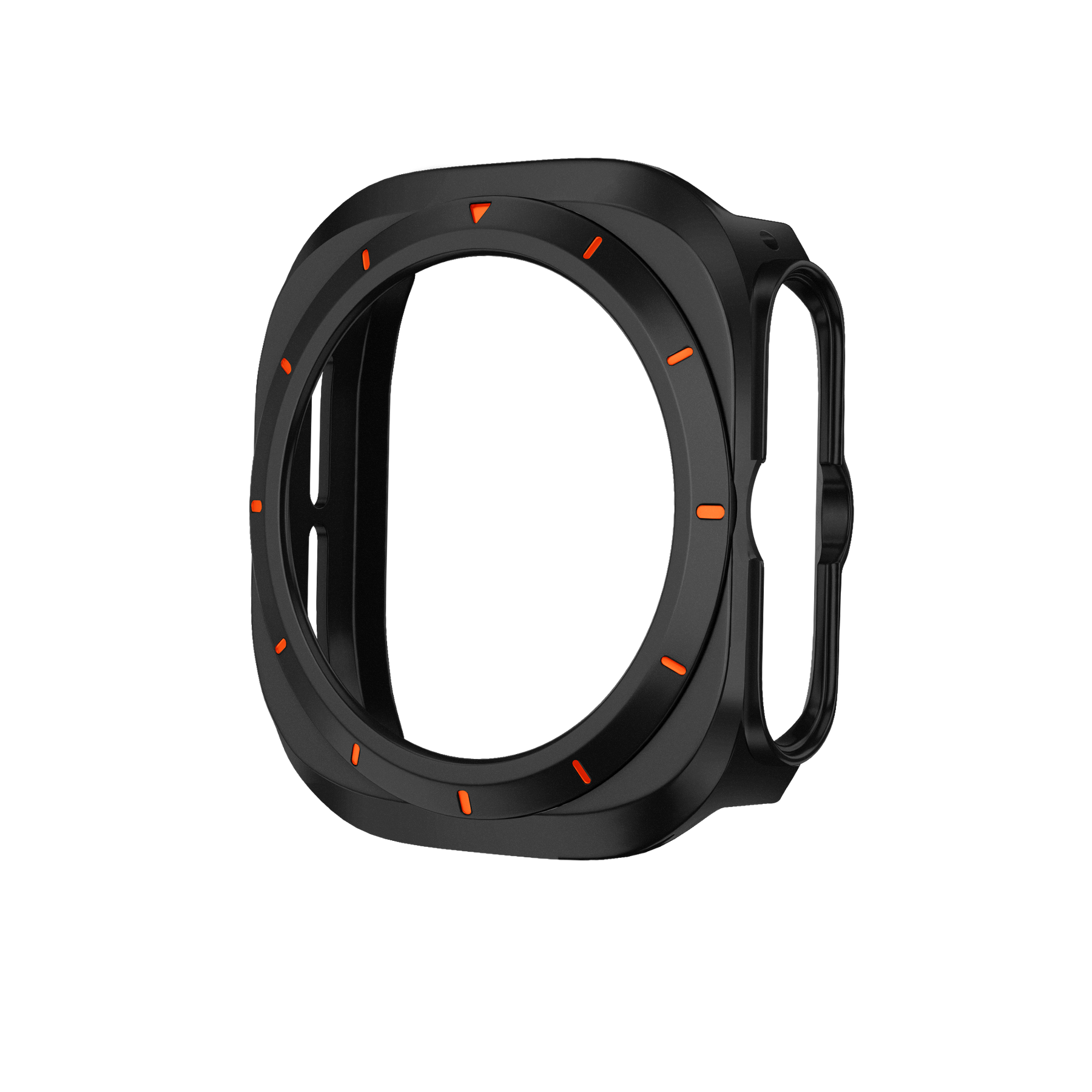Bandz Samsung Galaxy Watch Ultra Bezel PC Case (Black with Orange)