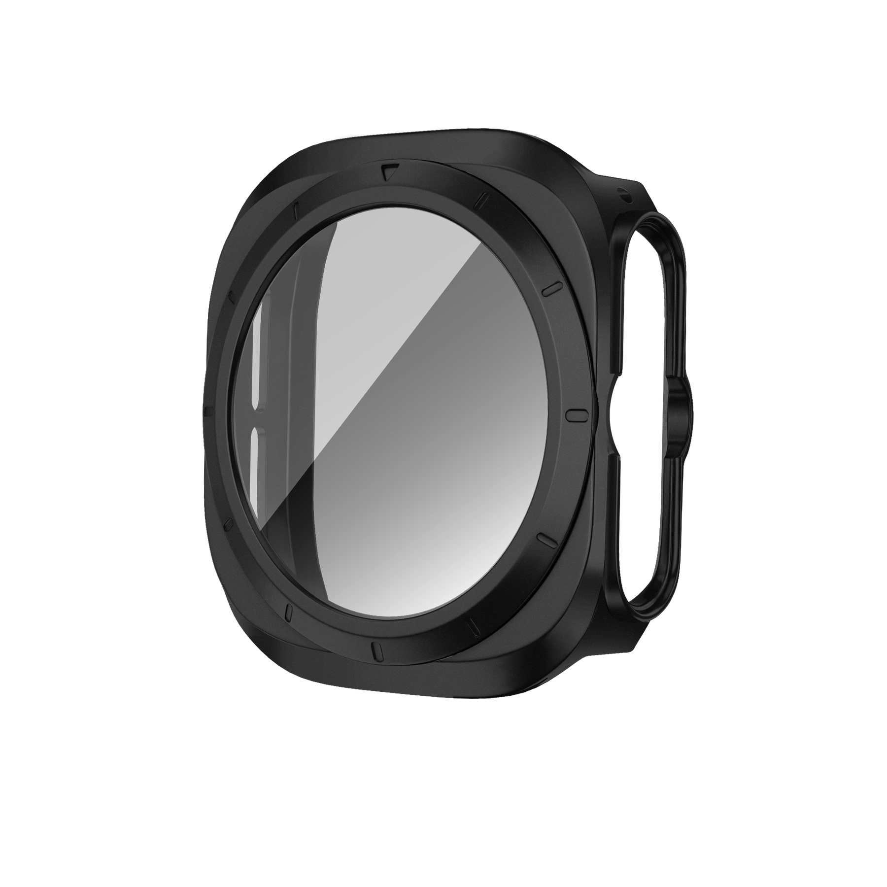 Bandz Samsung Galaxy Watch Ultra PC Case with Glass (Black)
