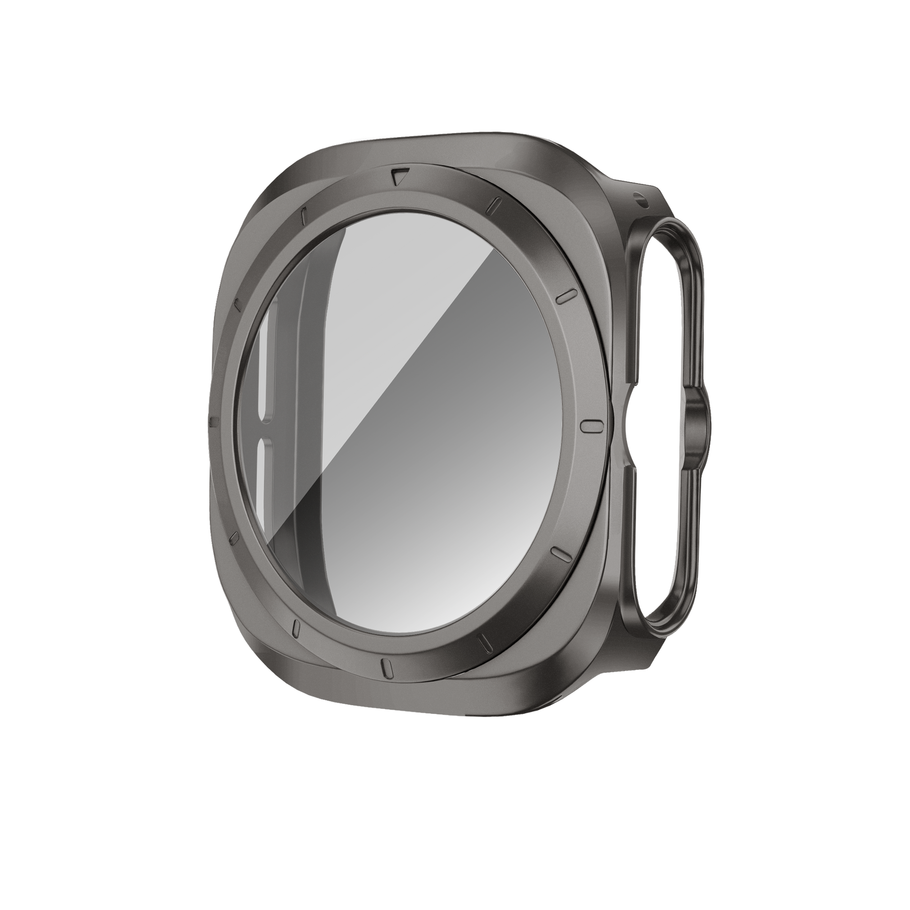 Bandz Samsung Galaxy Watch Ultra PC Case with Glass (Titanium Grey)