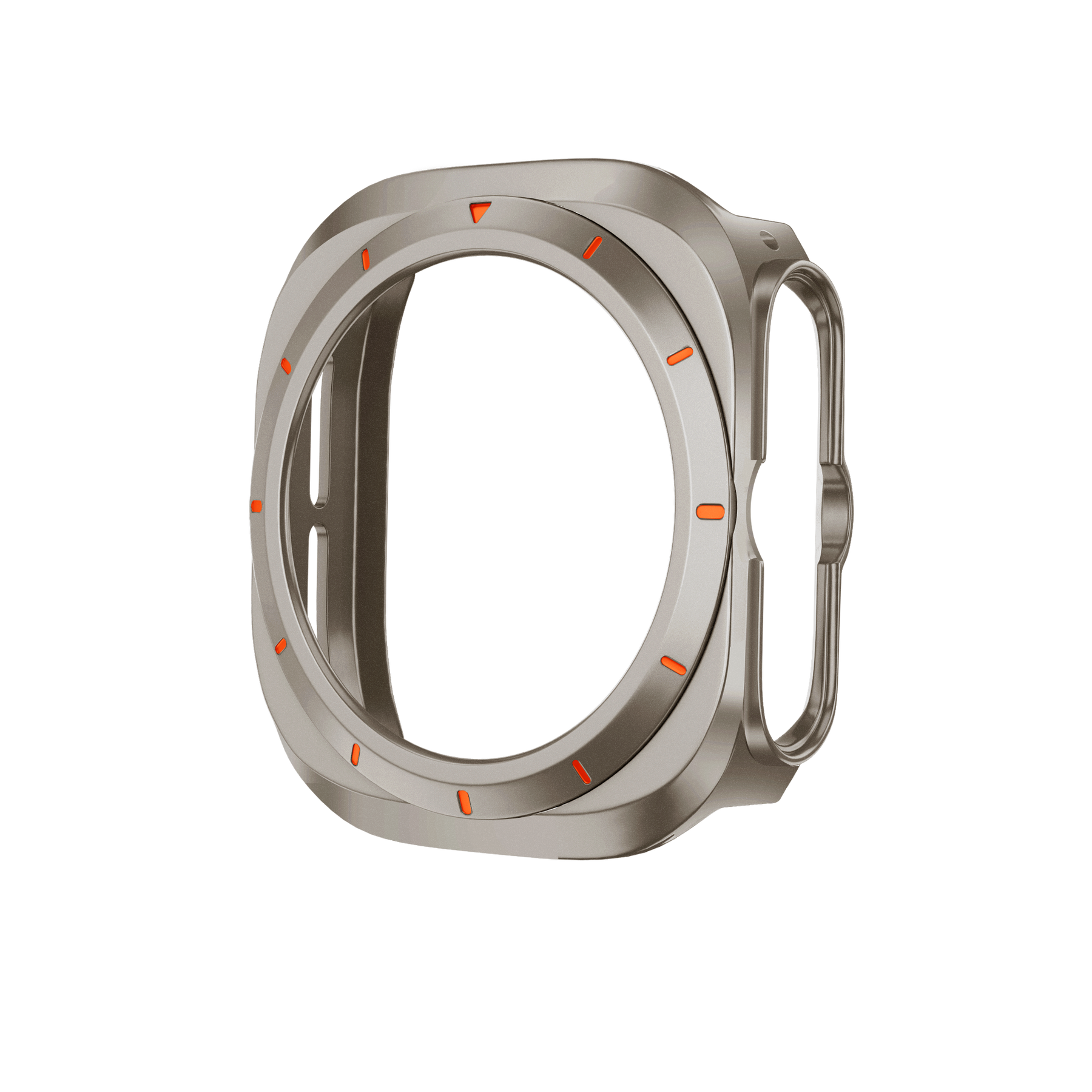 Bandz Samsung Galaxy Watch Ultra Bezel PC Case (Titanium with Orange)