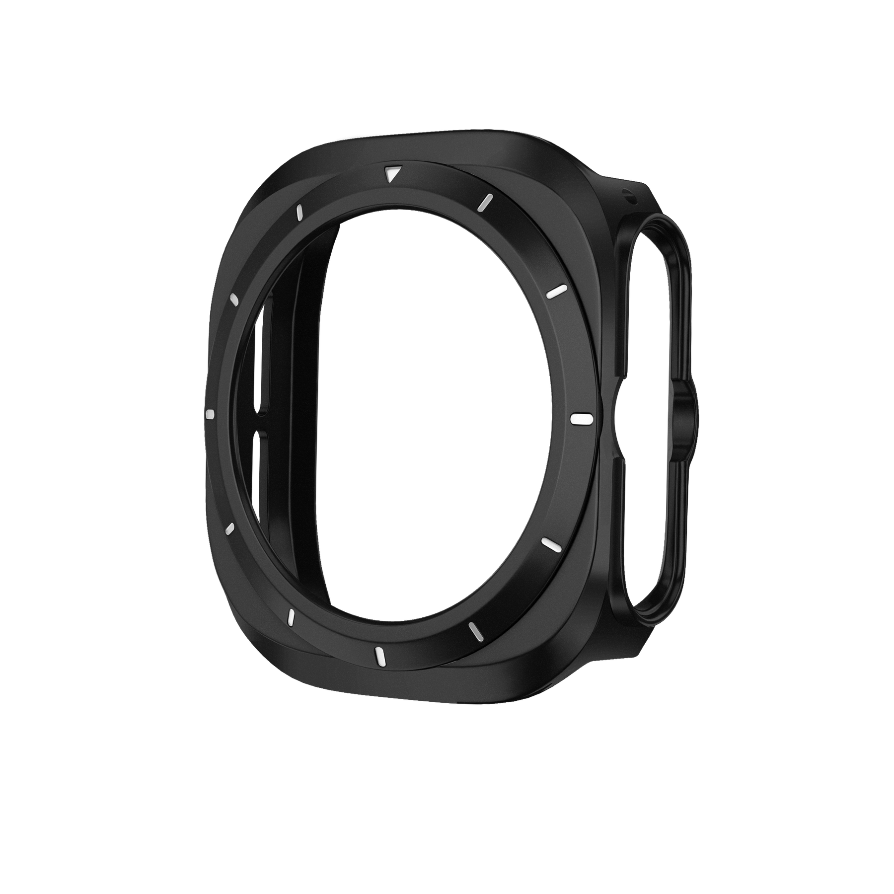 Bandz Samsung Galaxy Watch Ultra Bezel PC Case (Black with White)