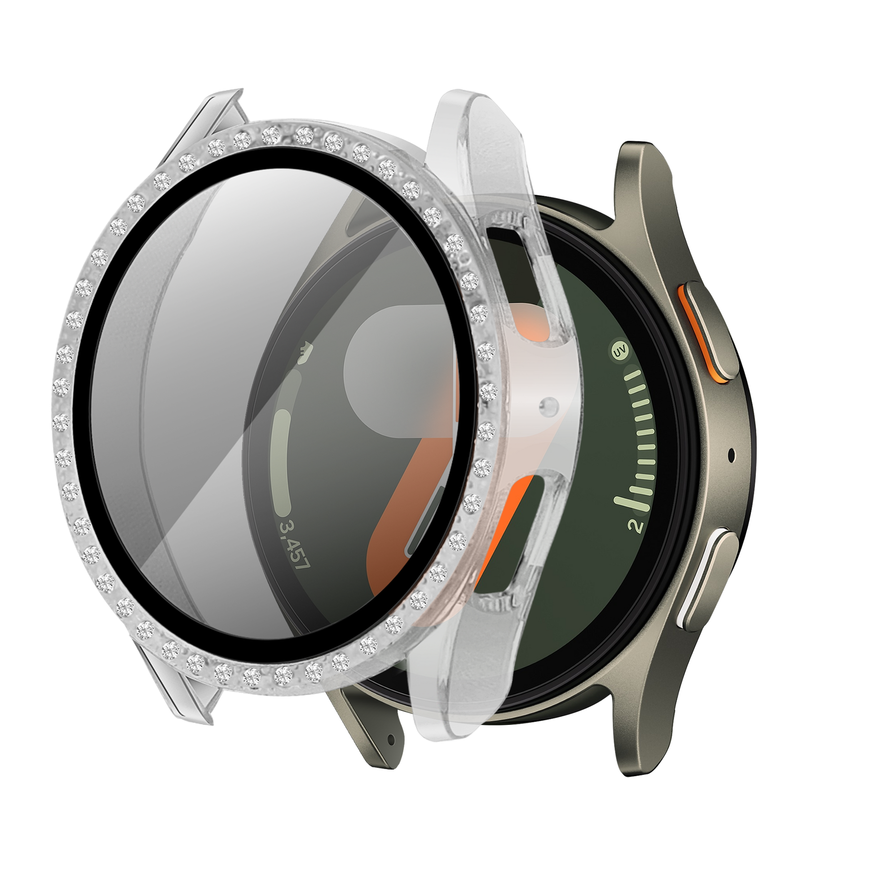 Samsung Galaxy Watch 7 - 40mm Diamond Case with Glass (Transparent)