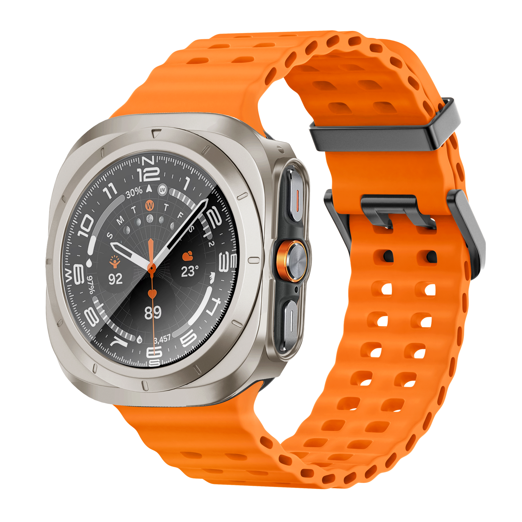 Bandz Samsung Galaxy Watch Ultra PC Case with Glass (Titanium)