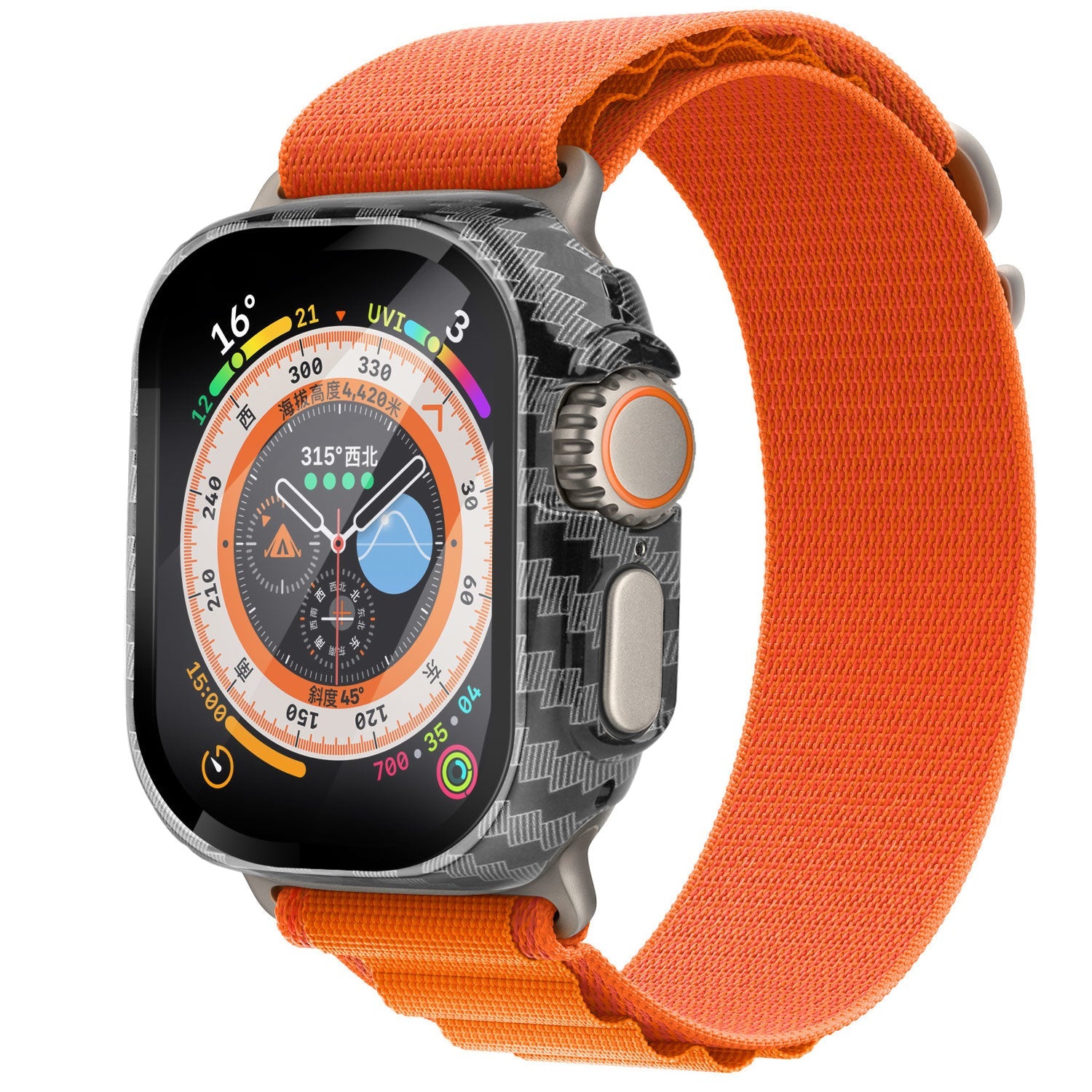 Apple Watch Ultra Hardcase with Glass 49mm (Carbon Fibre)