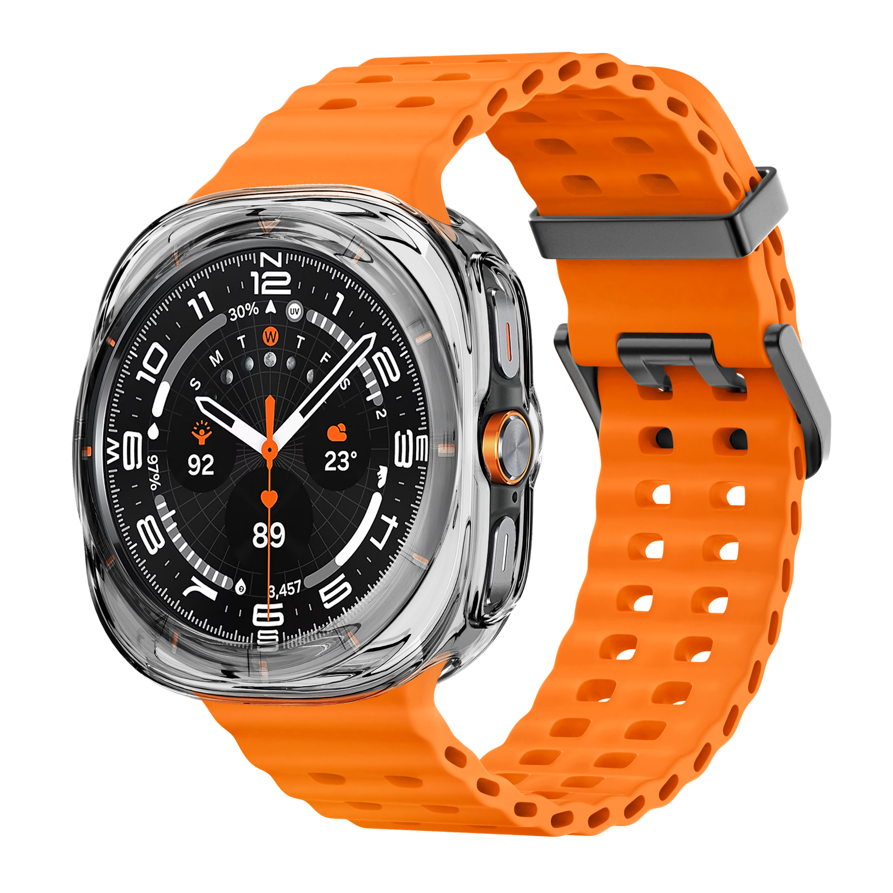 Bandz Samsung Galaxy Watch Ultra Galvanized TPU Case (Transparent)