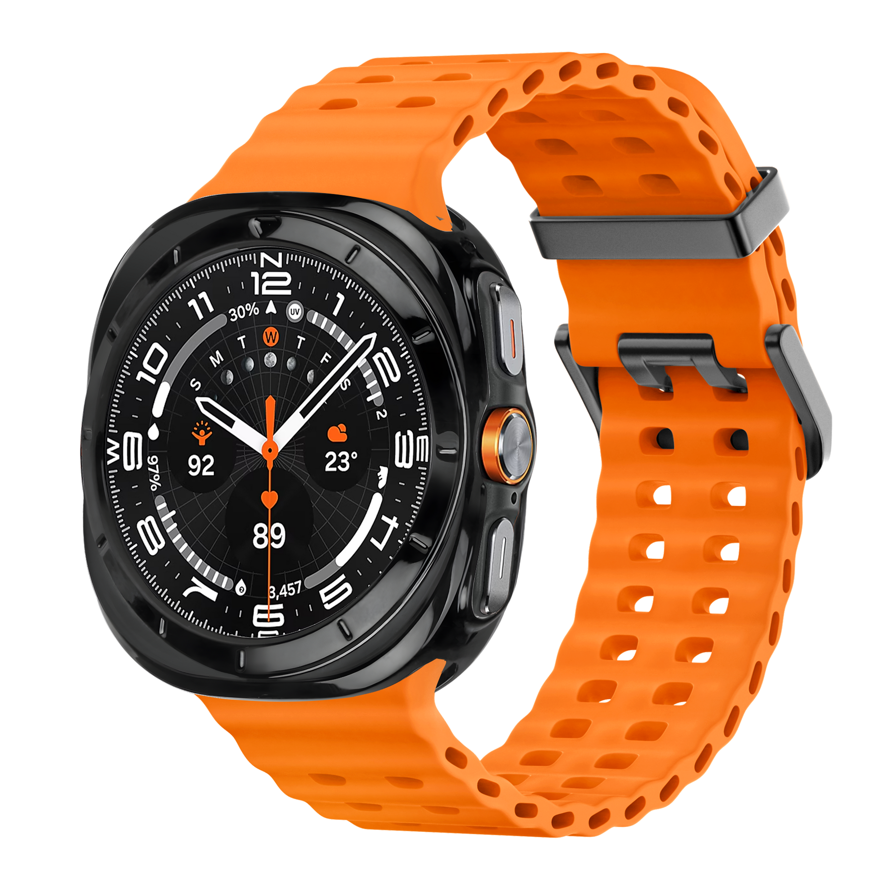 Bandz Samsung Galaxy Watch Ultra Galvanized TPU Case (Black)