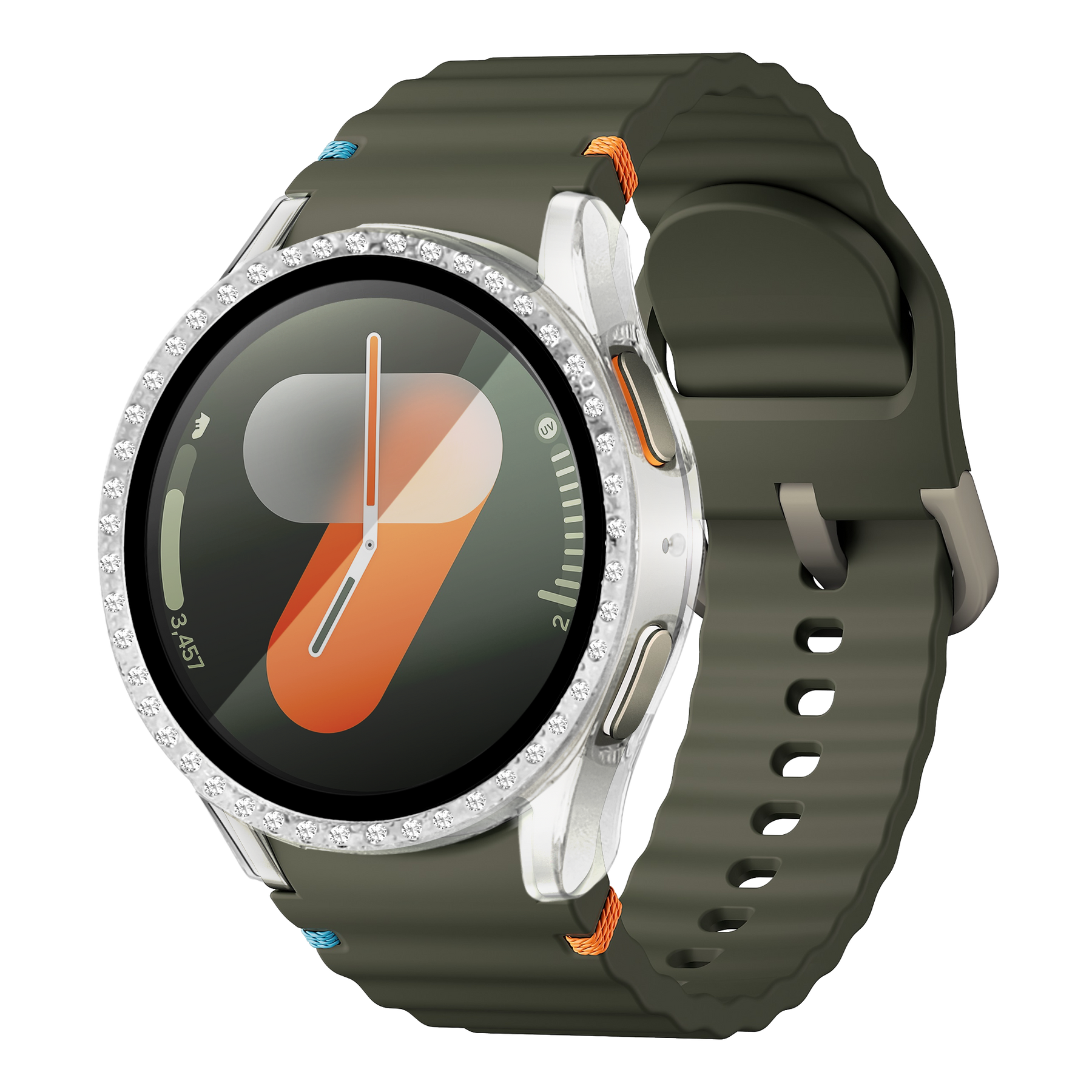 Samsung Galaxy Watch 7 - 40mm Diamond Case with Glass (Transparent)