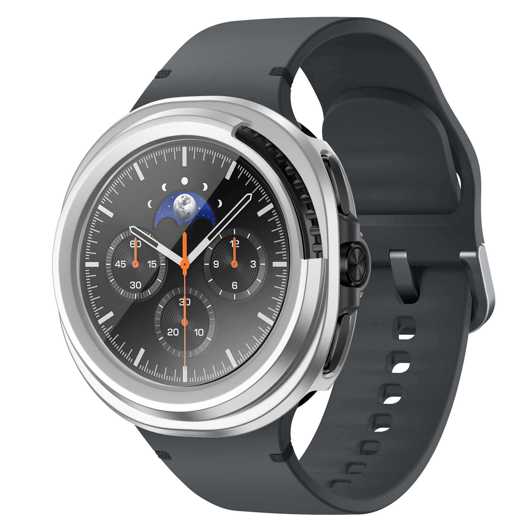 Bandz Samsung Galaxy Watch 8 Classic PC Cover with Glass (Silver)