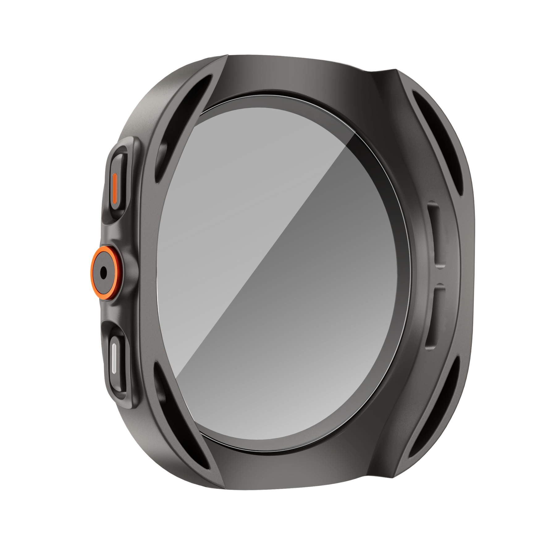 Bandz Samsung Galaxy Watch 7 - 44mm Square PC Case with Glass (Titanium Grey)