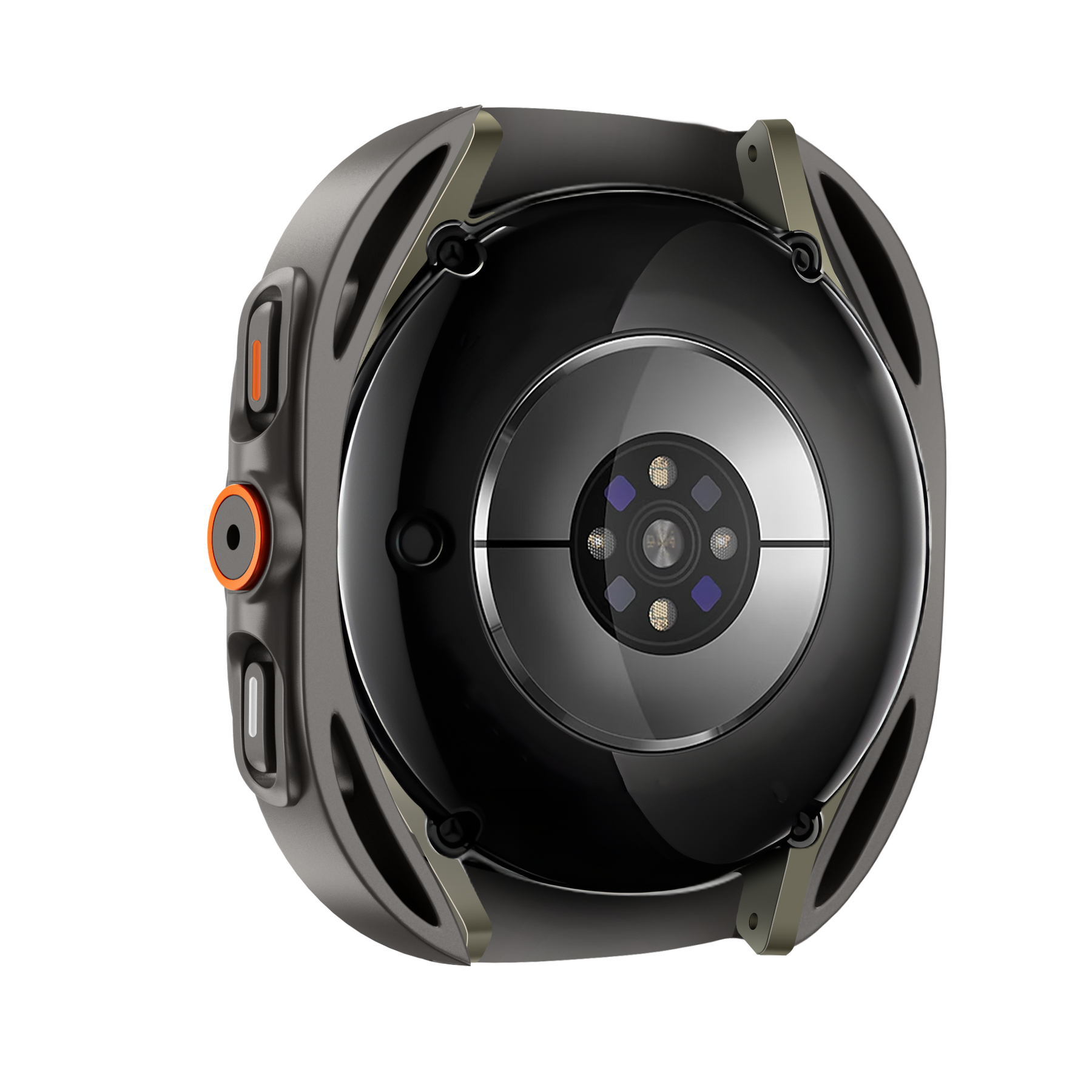Bandz Samsung Galaxy Watch 7 - 44mm Square PC Case with Glass (Titanium Grey)