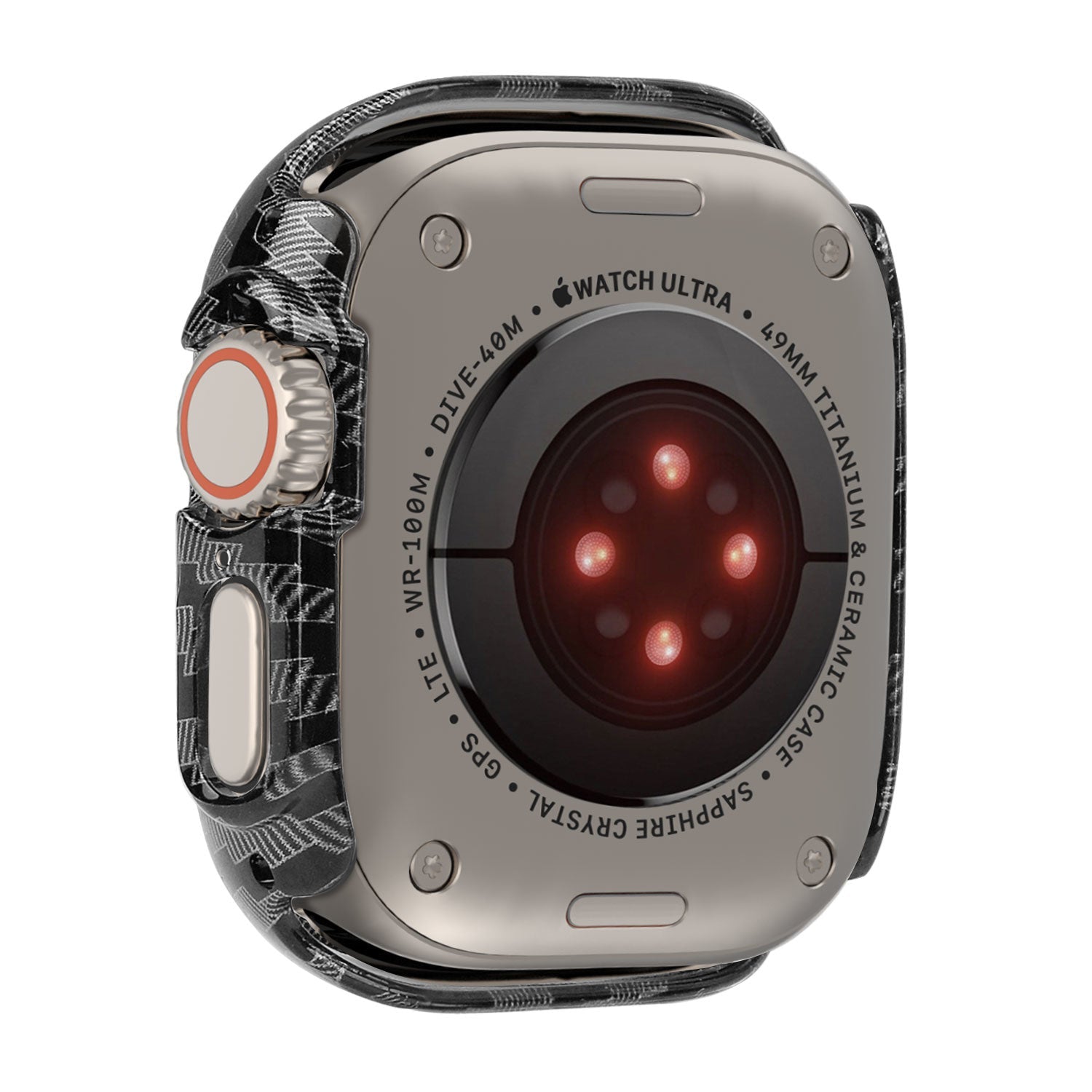 Apple Watch Ultra Hard Case with Glass (Carbon Fibre)