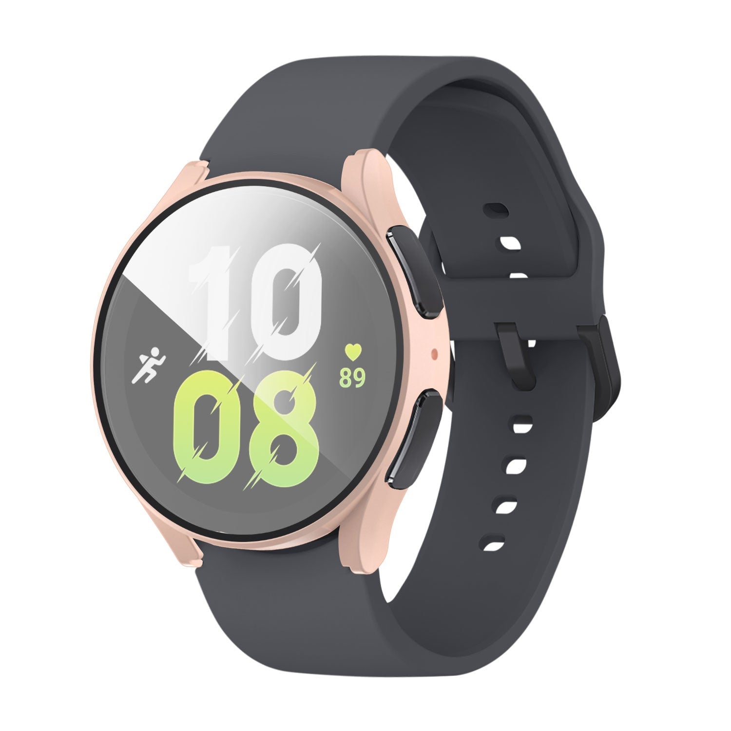 Samsung Galaxy Watch 5 44mm Hard Case with Glass (Grey/Pink)