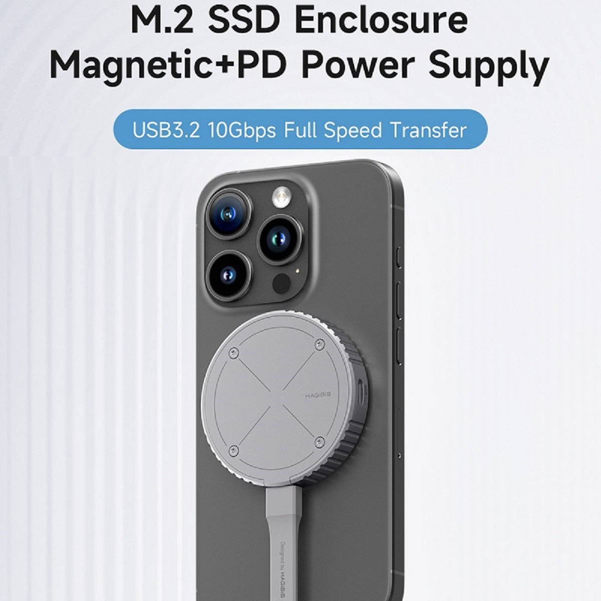 Magnetic Enclosure SSD Case for iPhone 15 Pro Max ProRes MacBook iPad Pro Android