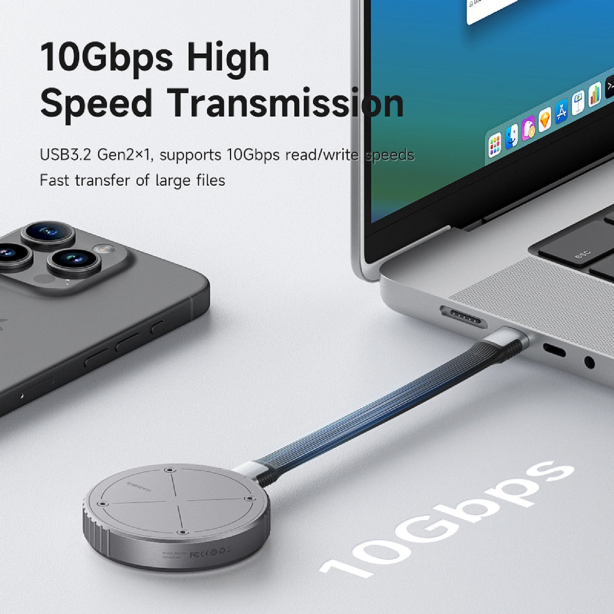 Magnetic Enclosure SSD Case for iPhone 15 Pro Max ProRes MacBook iPad Pro Android
