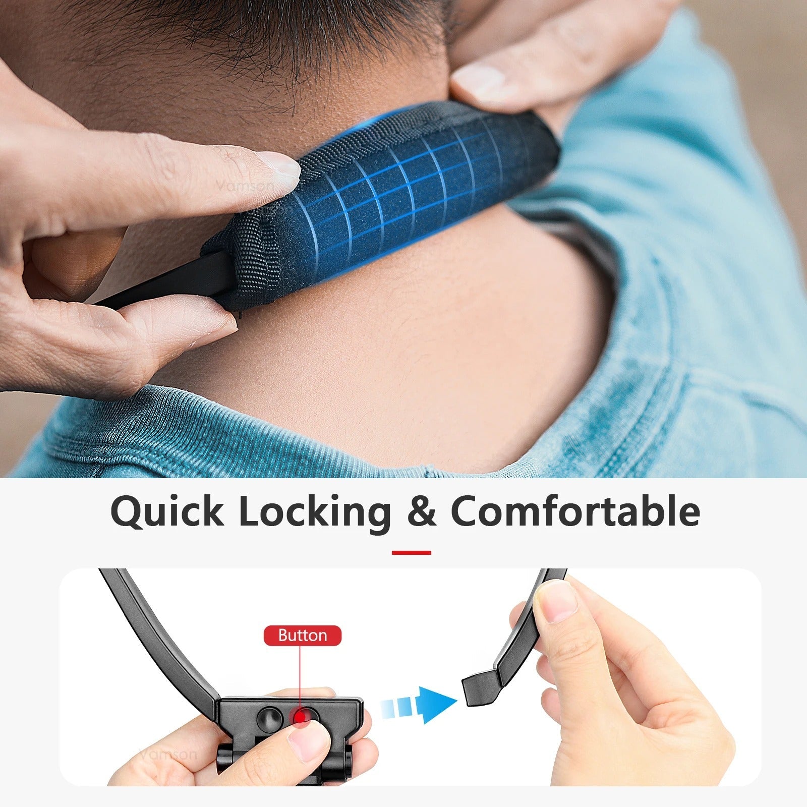 Hand Free Adjustable Phone Ad Go Pro Neck Holder