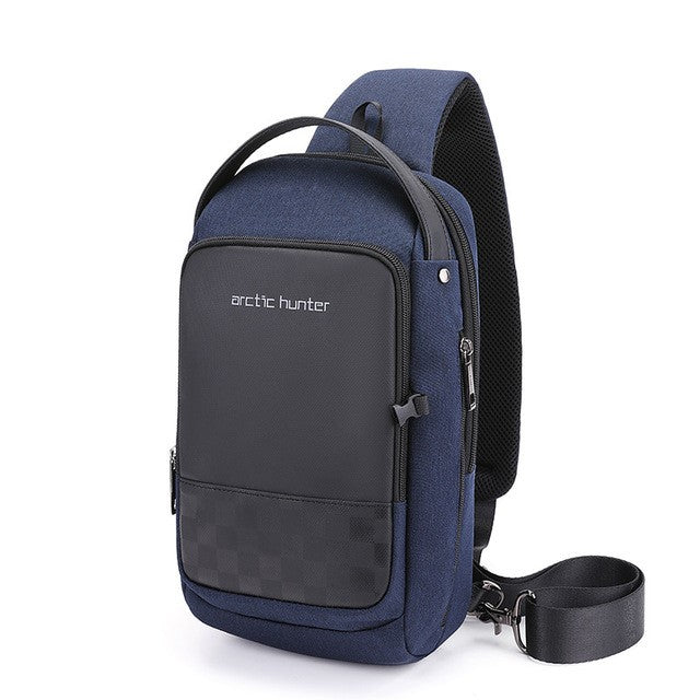 USB Waterproof Chest Messenger Shoulder Bag Crossbody Bolsas