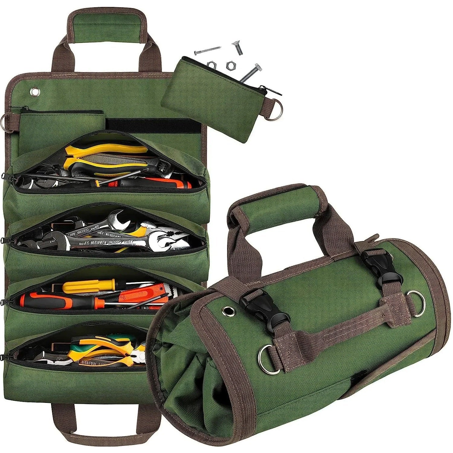 Multi-Purpose Tool Roll Organizer Bag