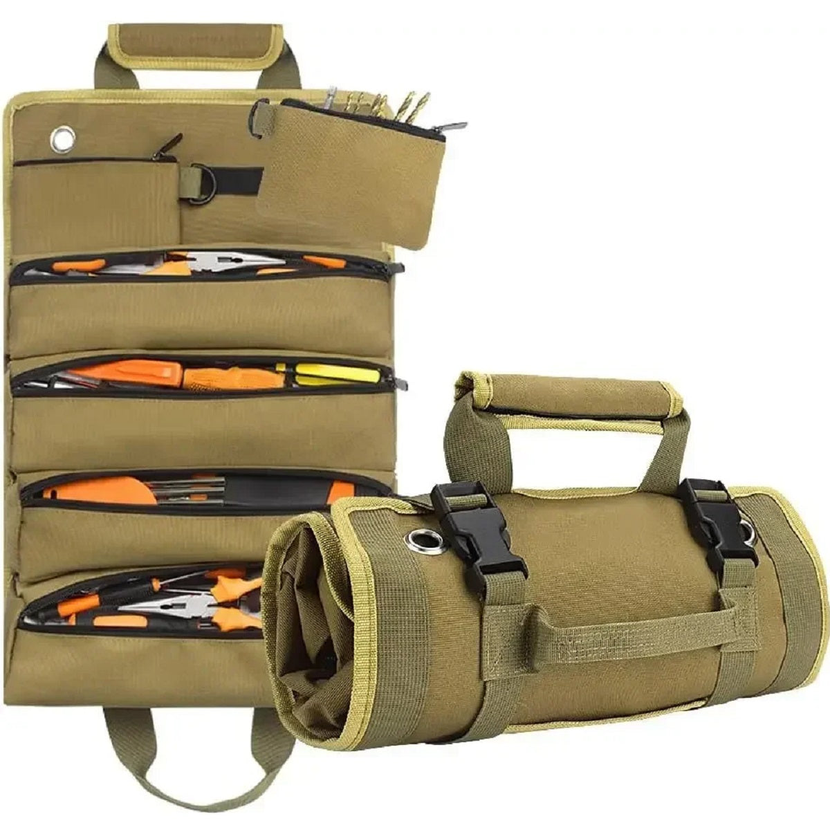 Multi-Purpose Tool Roll Organizer Bag