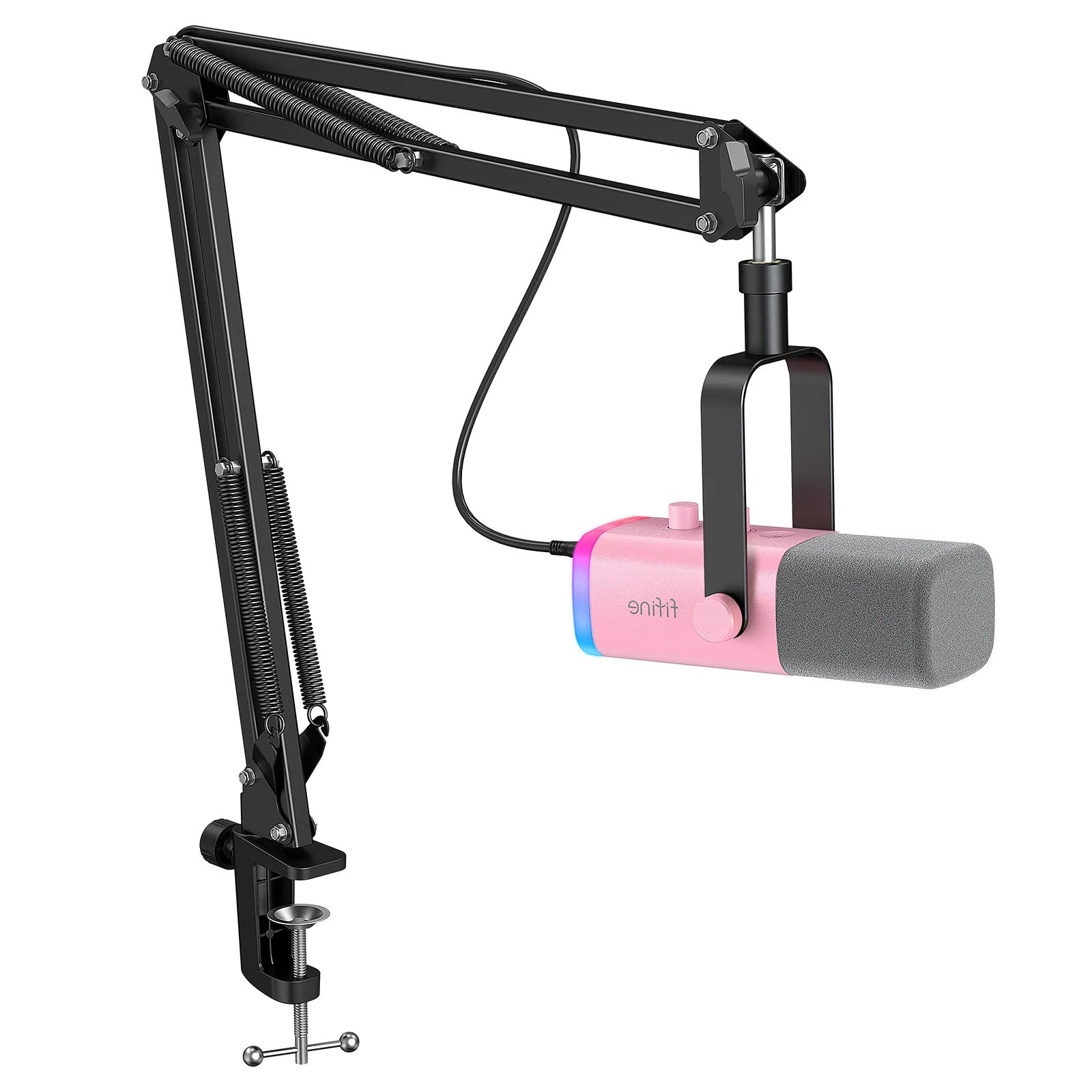 Podcast Gaming Computer Microphone with Arm Stand Dynamic Mic Set
