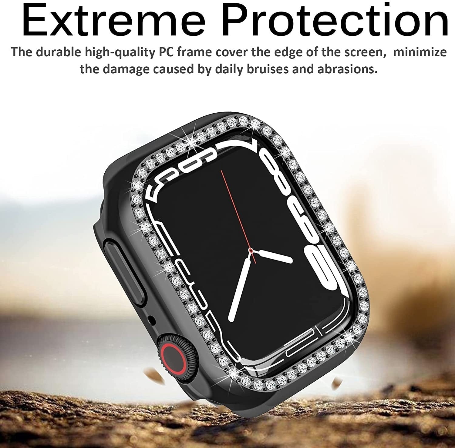 Apple Watch 7 Diamond PC Hard Case 41mm (Black)