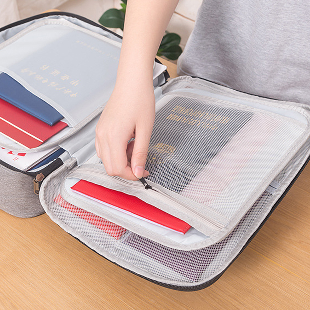 Multi-Layer Document Tickets Storage Bag Travel Briefcase with Lock BLXCK NORWAY™