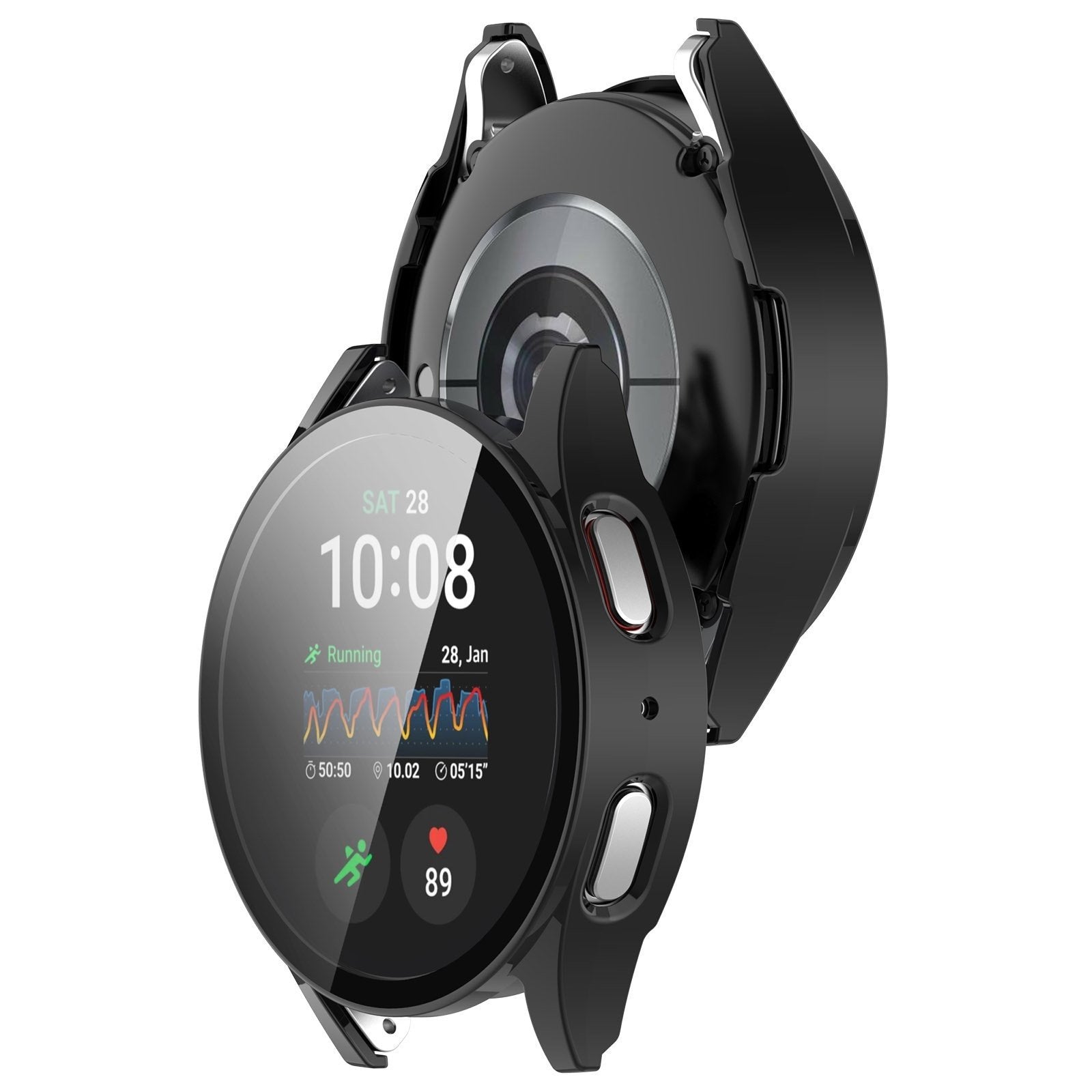 Samsung Galaxy Watch 7 44mm Hard Case With Glass (Black)