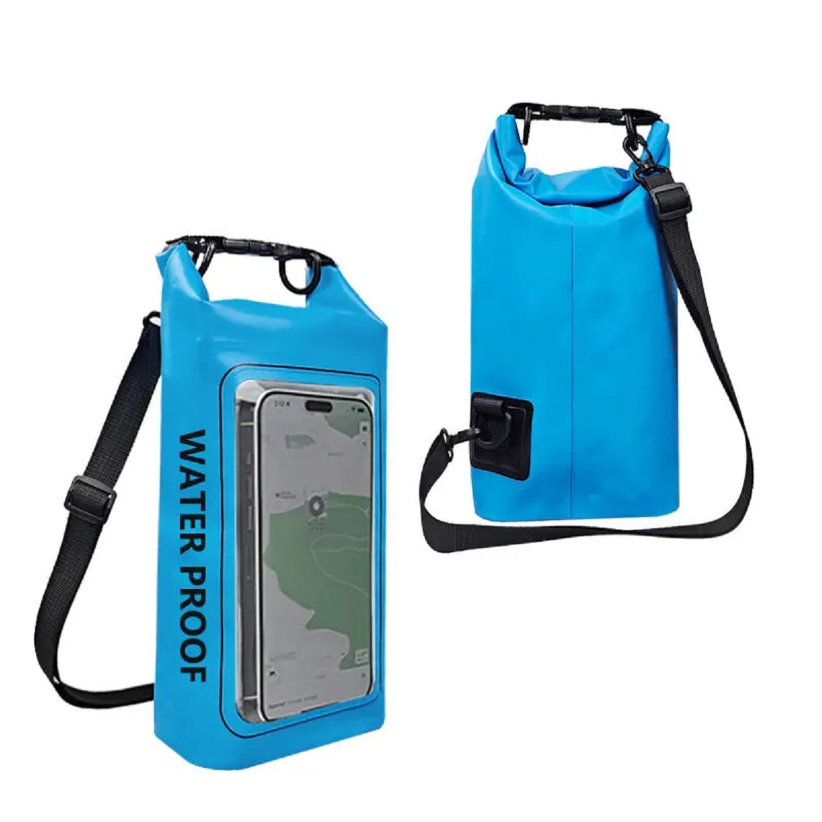 2L Waterproof Dry Touch Screen Bag Roll-Top Pool Outdoor Gear Storage