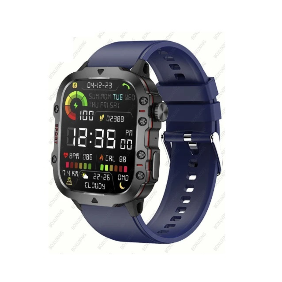 Men’s Rugged Outdoor GPS Smartwatch – 1.96" Bluetooth Call and Waterproof