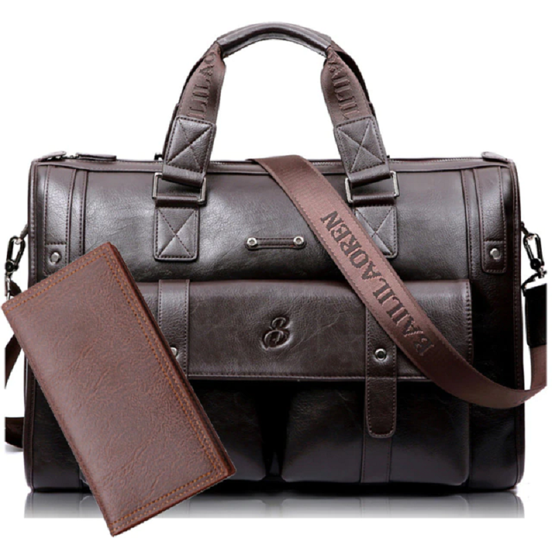 Black Norway Men's leather messenger bag