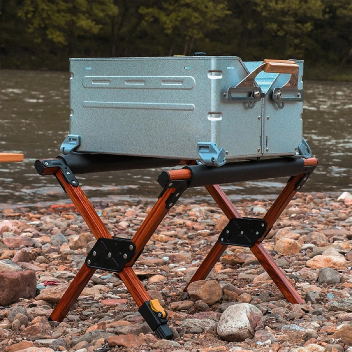 Folding Cooler Stand Frame with Carry Bag Anti-Slip for Camping
