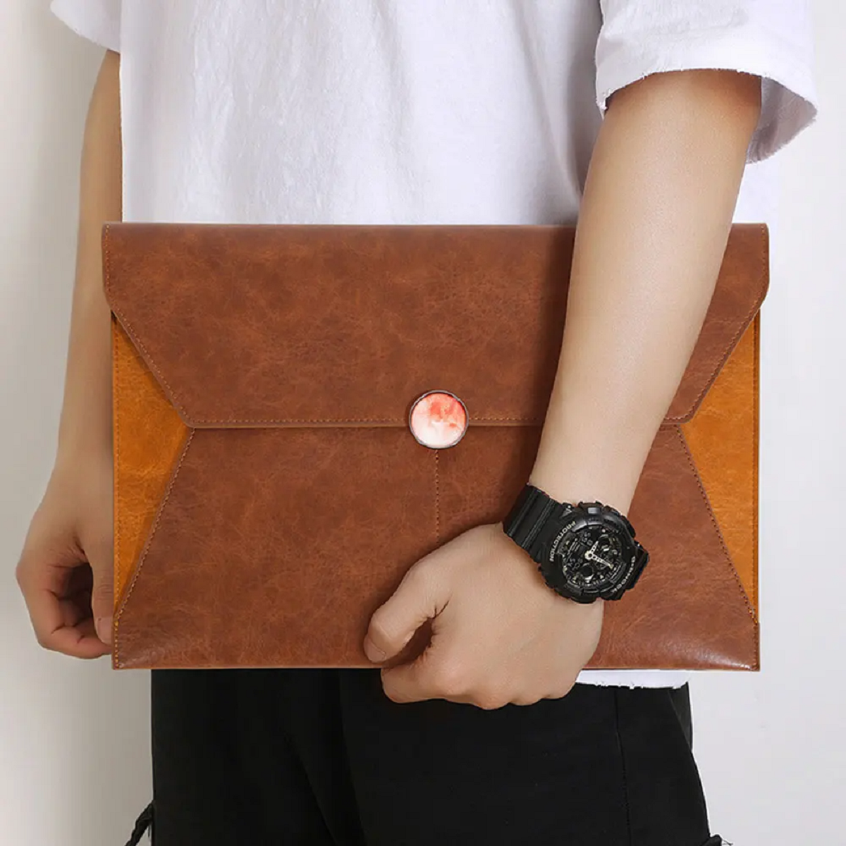 PU Leather File Folder Bag Business Briefcase Laptop Cases