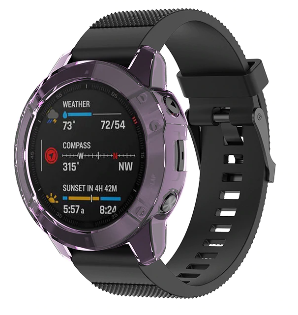 Garmin Fenix 6s TPU Case (Transparent Purple)