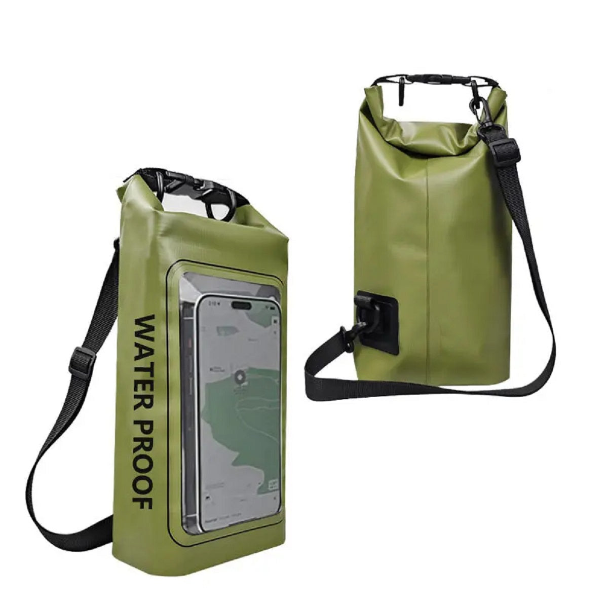 2L Waterproof Dry Touch Screen Bag Roll-Top Pool Outdoor Gear Storage