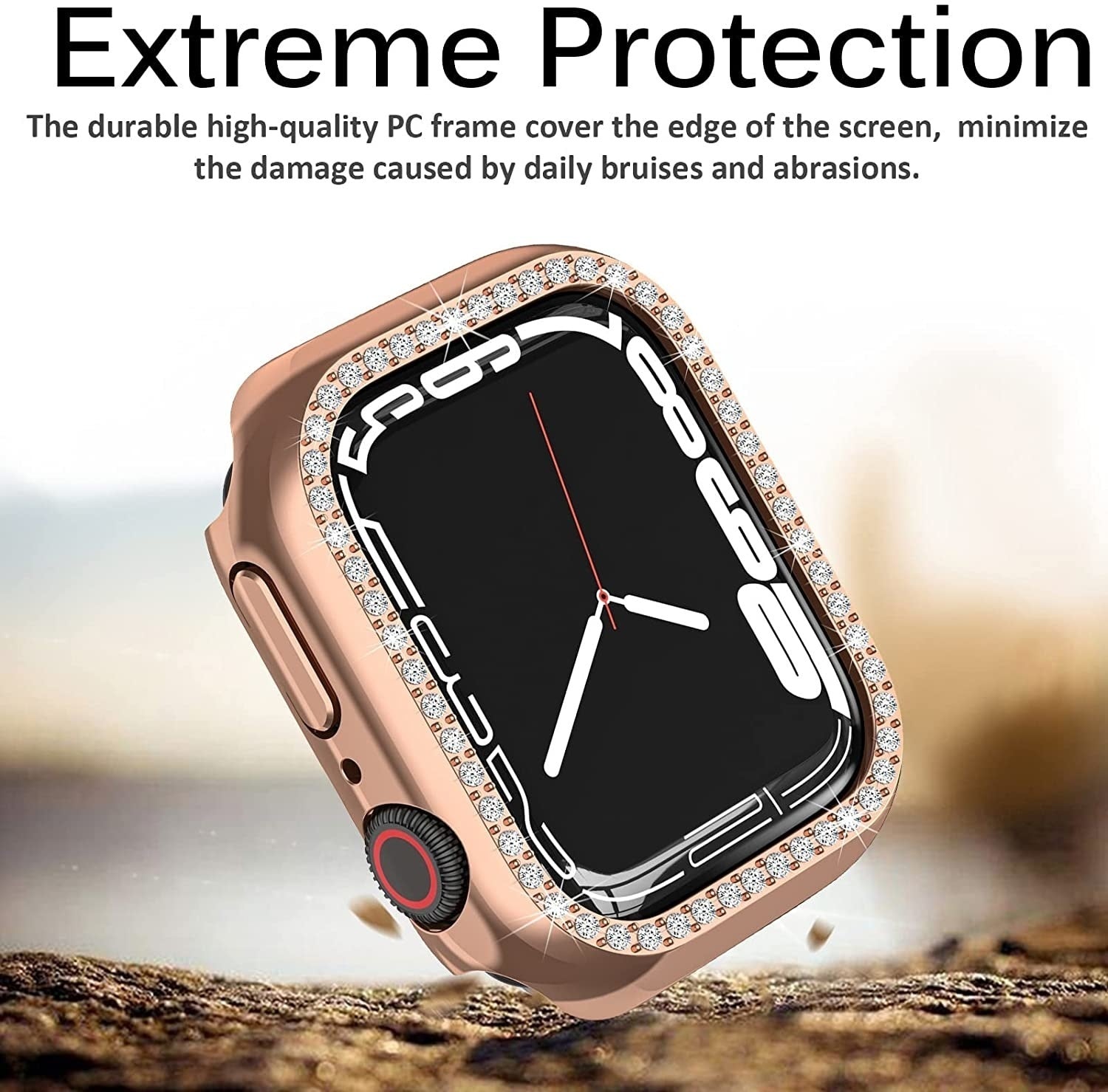 Apple Watch 7 Diamond PC Hard Case 41mm (Rose Gold)