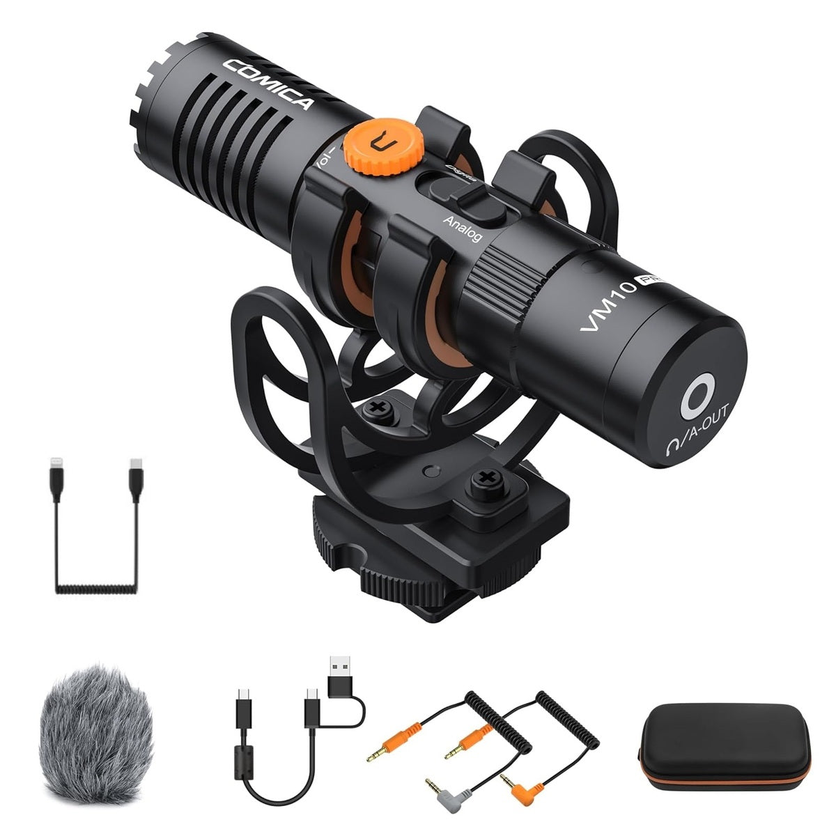 Pro Shotgun Microphone – On-Camera Cardioid Mic with Shock Mount