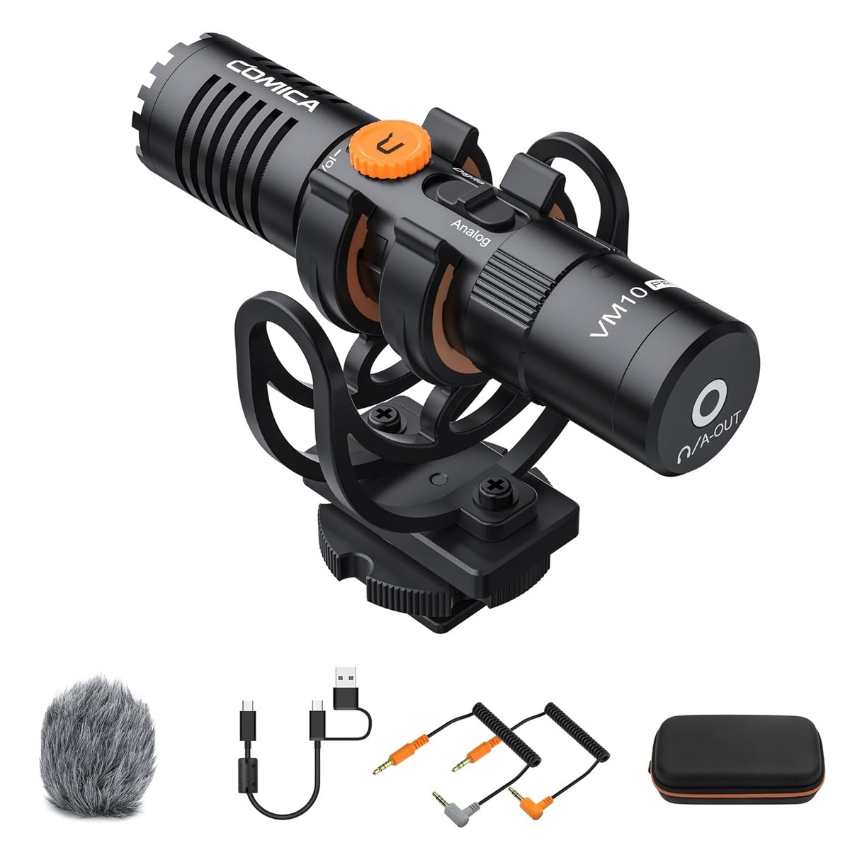 Pro Shotgun Microphone – On-Camera Cardioid Mic with Shock Mount