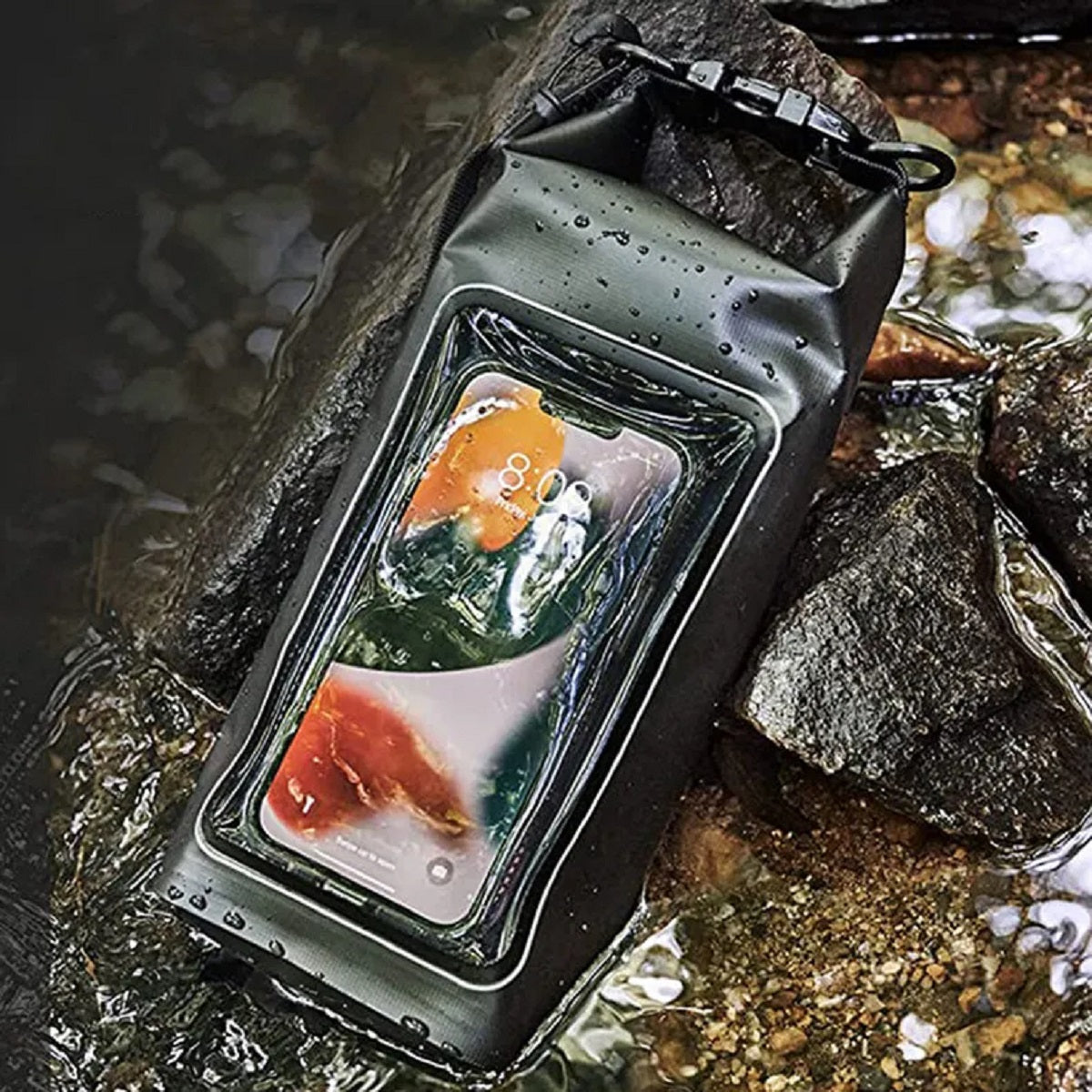 2L Waterproof Dry Touch Screen Bag Roll-Top Pool Outdoor Gear Storage
