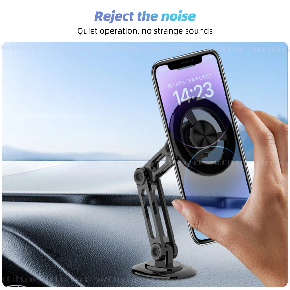 720° Magnetic Car Phone Holder – Metal Air-Vent Mount and Foldable Stand