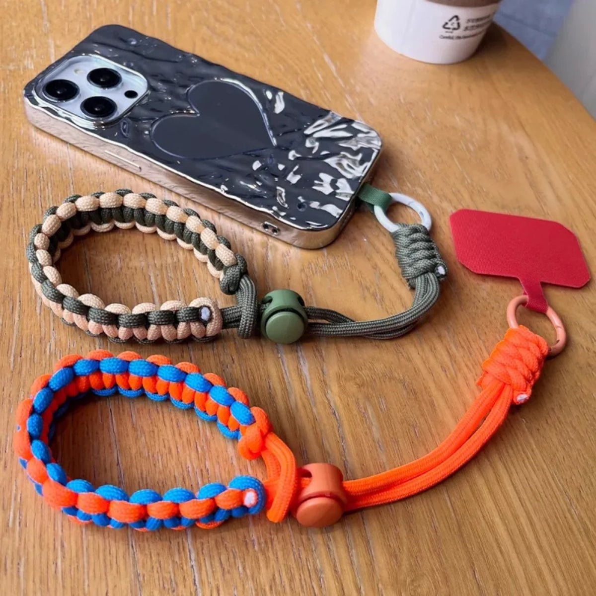Handwoven Phone Lanyard – Adjustable Wrist Strap Anti-Drop