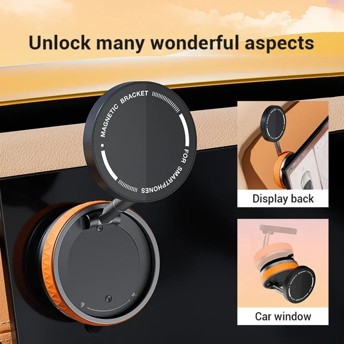 360° Magnetic Suction Cup Phone Holder – Universal Folding Stand