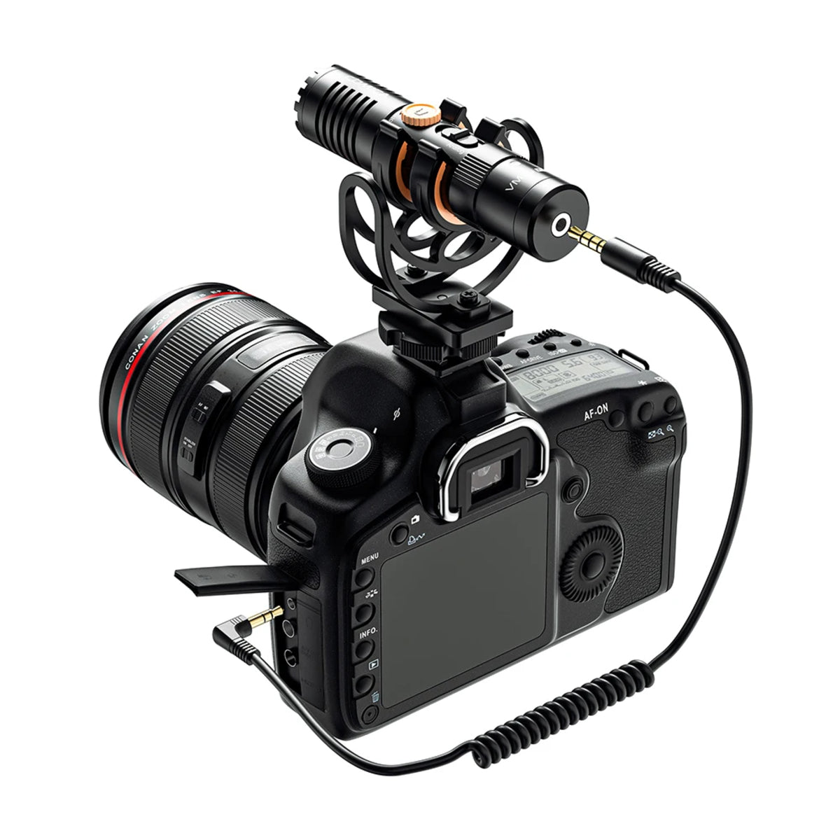Pro Shotgun Microphone – On-Camera Cardioid Mic with Shock Mount