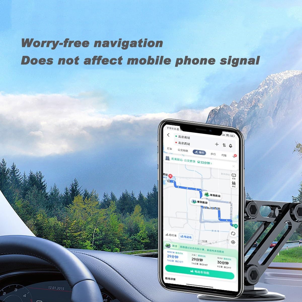 720° Magnetic Car Phone Holder – Metal Air-Vent Mount and Foldable Stand