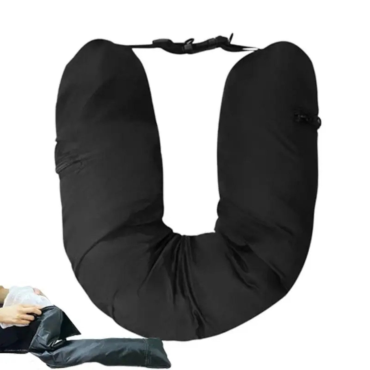 Fillable Travel Pillowcase Organizer Bag – Portable Cushion