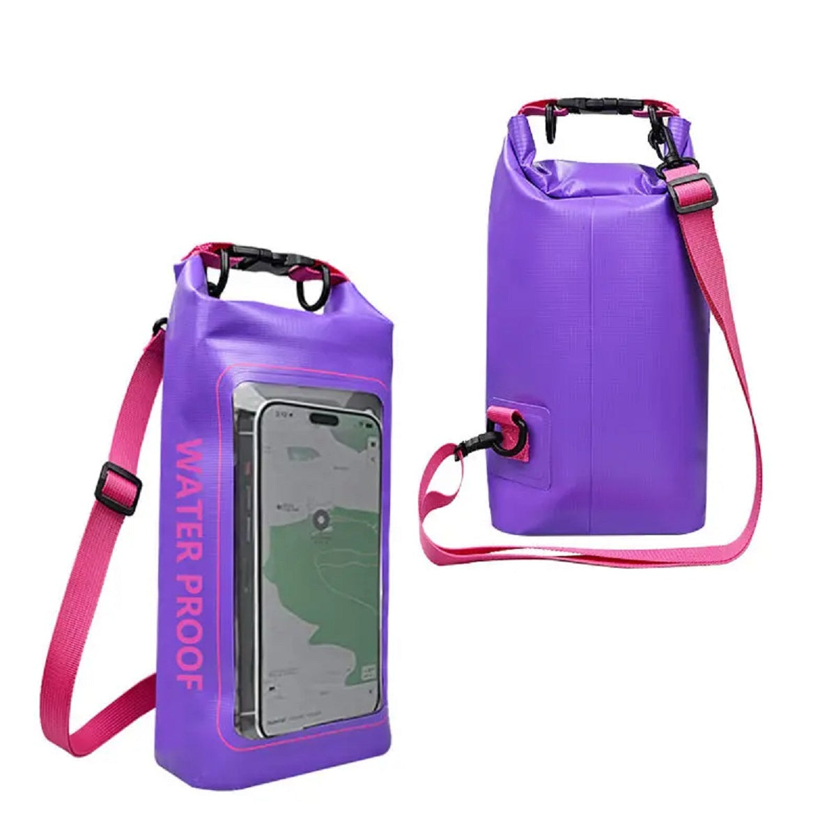 2L Waterproof Dry Touch Screen Bag Roll-Top Pool Outdoor Gear Storage