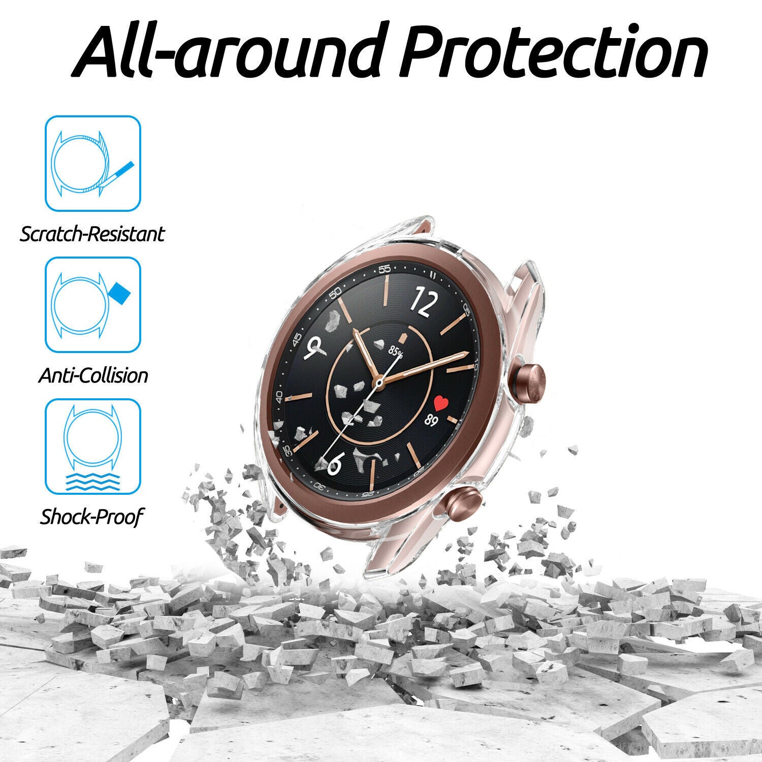 Samsung Galaxy Watch 3 41mm Case (Transparent)