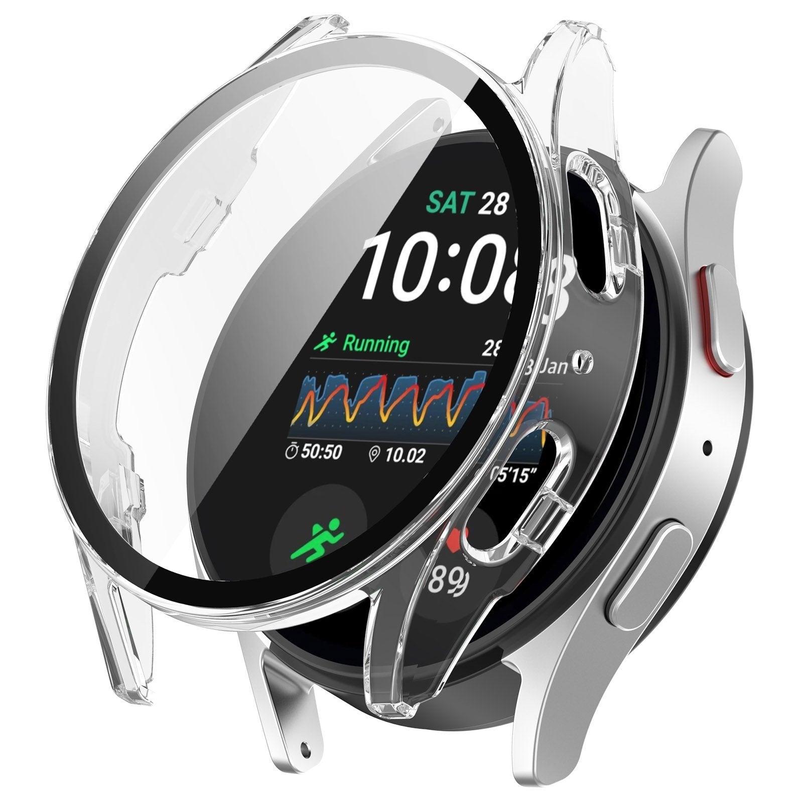 Samsung Galaxy Watch 7 44mm Hard Case With Glass (Transparent)