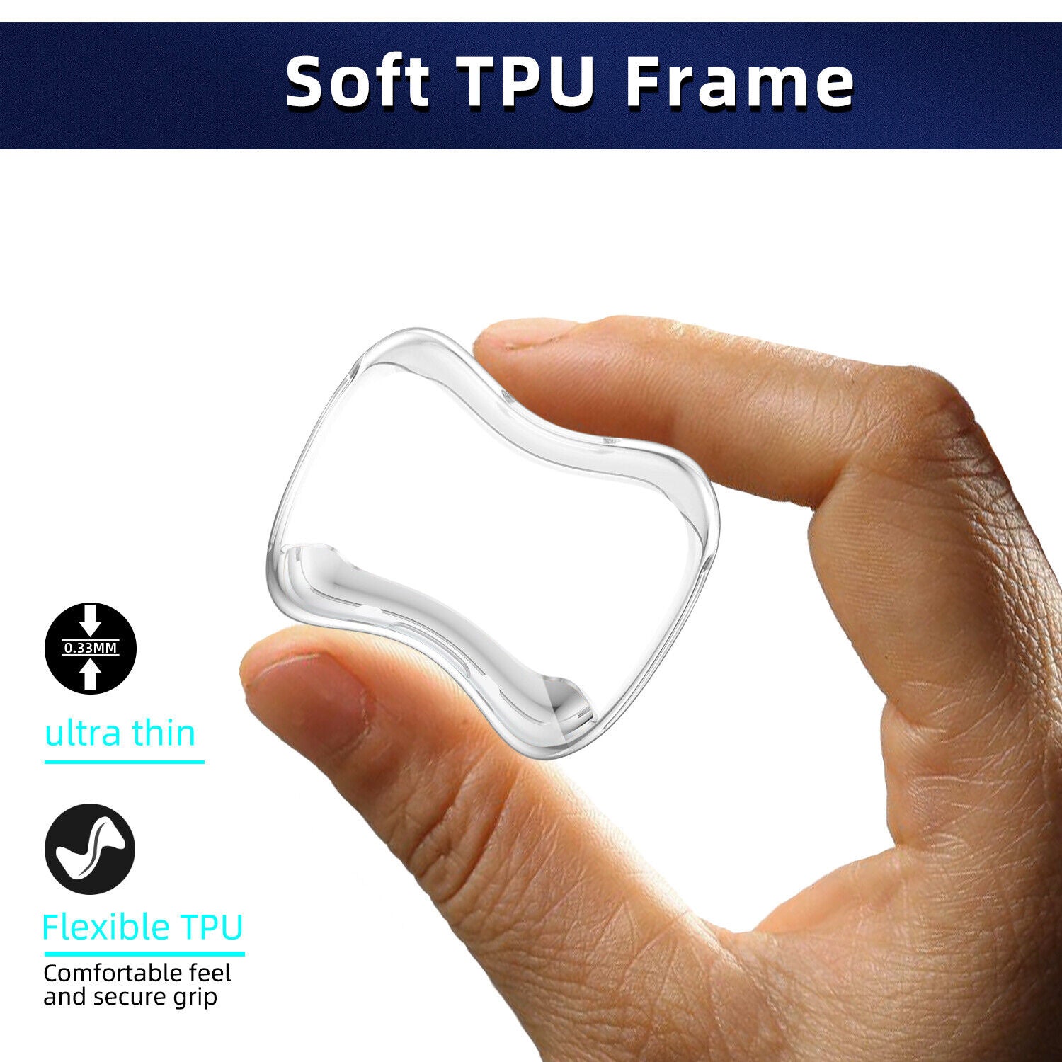 Fitbit Versa 4/Sense 2 TPU Case (Clear)