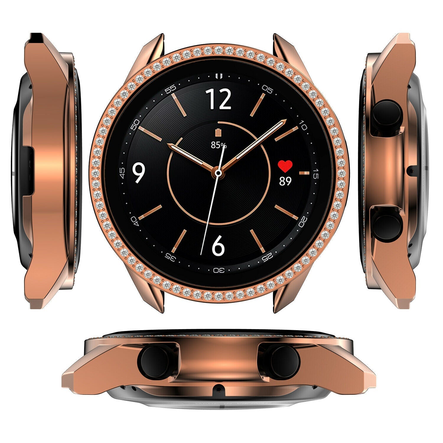 Samsung Galaxy Watch 3 41mm Diamond PC Case (Rose Gold)