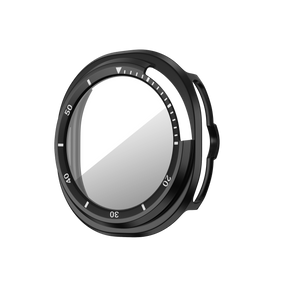 Bandz Samsung Galaxy Watch 8 Classic Bezel Cover with Glass (Black/White)