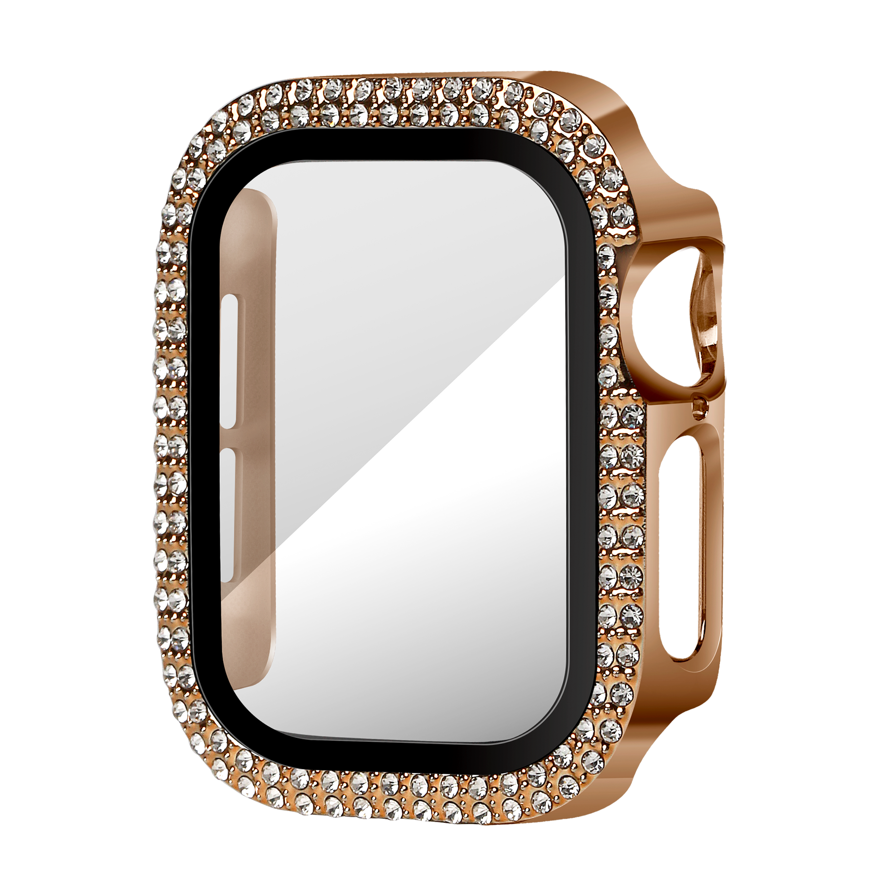 Bandz Apple Watch 10 - 42mm Diamond Case with Glass (Rose Gold)